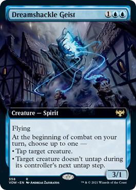 Dreamshackle Geist (Extended Art) card from Innistrad: Crimson Vow