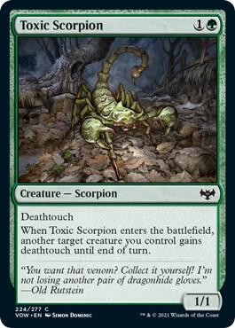 Toxic Scorpion card from Innistrad: Crimson Vow