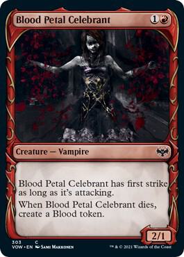 Blood Petal Celebrant (Showcase) card from Innistrad: Crimson Vow