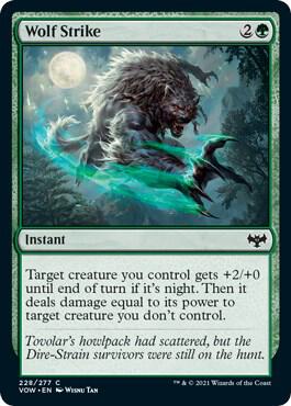 Wolf Strike card from Innistrad: Crimson Vow