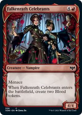 Falkenrath Celebrants (Showcase) card from Innistrad: Crimson Vow