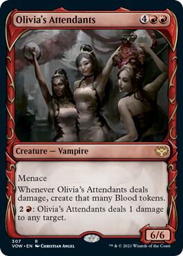 Olivia's Attendants (Showcase) card from Innistrad: Crimson Vow