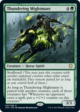 Thundering Mightmare card from Commander: Innistrad: Crimson Vow