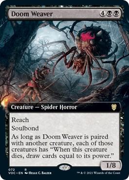 Doom Weaver (Extended Art) card from Commander: Innistrad: Crimson Vow