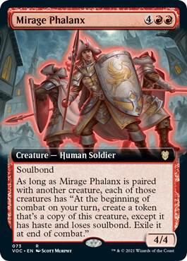 Mirage Phalanx (Extended Art) card from Commander: Innistrad: Crimson Vow