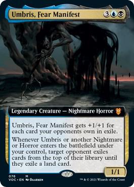 Umbris, Fear Manifest (Extended Art) card from Commander: Innistrad: Crimson Vow