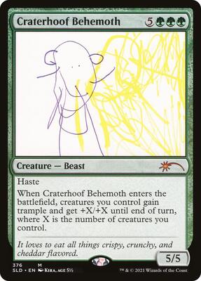 Craterhoof Behemoth (376) card from Secret Lair Drop Series
