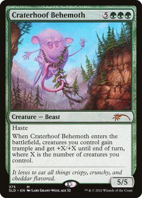 Craterhoof Behemoth (375) card from Secret Lair Drop Series