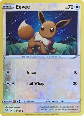 Eevee - 130/185 (Reverse Cosmos Holo) card from Miscellaneous Cards & Products