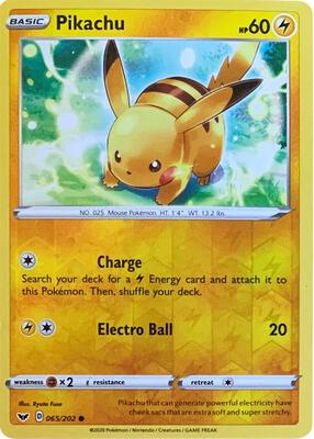 Pikachu - 065/202 (Reverse Cosmos Holo) card from Miscellaneous Cards & Products