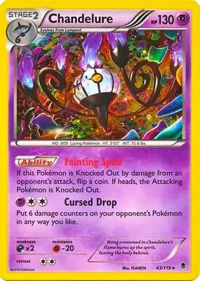 Chandelure - 43/119 (Cosmos Holo) card from Blister Exclusives