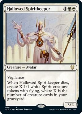Hallowed Spiritkeeper card from Commander: Innistrad: Crimson Vow