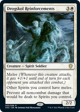 Drogskol Reinforcements card from Commander: Innistrad: Crimson Vow