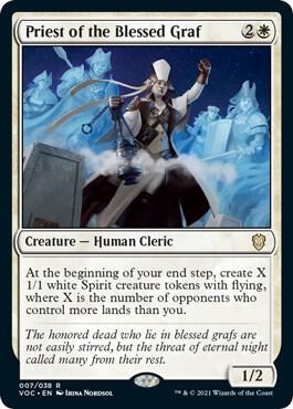 Priest of the Blessed Graf card from Commander: Innistrad: Crimson Vow