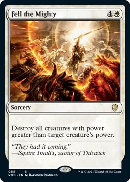 Fell the Mighty card from Commander: Innistrad: Crimson Vow