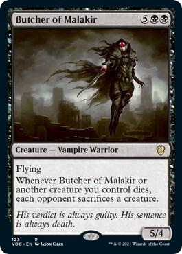 Butcher of Malakir card from Commander: Innistrad: Crimson Vow
