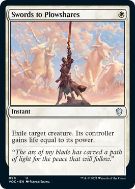 Swords to Plowshares card from Commander: Innistrad: Crimson Vow