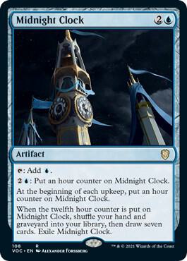 Midnight Clock card from Commander: Innistrad: Crimson Vow