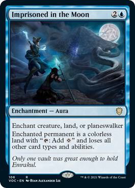Imprisoned in the Moon card from Commander: Innistrad: Crimson Vow