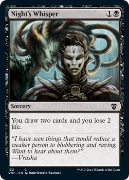 Night's Whisper card from Commander: Innistrad: Crimson Vow