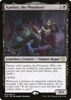 Kamber, the Plunderer card from Commander: Innistrad: Crimson Vow