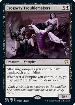 Crossway Troublemakers card from Commander: Innistrad: Crimson Vow