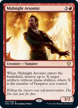 Midnight Arsonist card from Commander: Innistrad: Crimson Vow