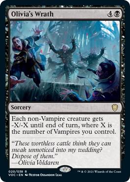Olivia's Wrath card from Commander: Innistrad: Crimson Vow