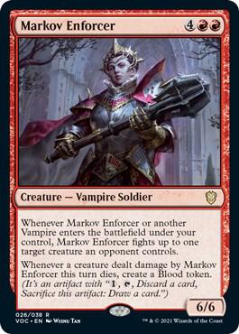Markov Enforcer card from Commander: Innistrad: Crimson Vow