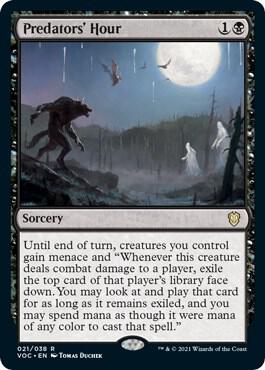 Predators' Hour card from Commander: Innistrad: Crimson Vow
