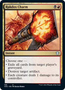 Rakdos Charm card from Commander: Innistrad: Crimson Vow