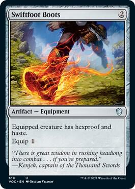Swiftfoot Boots card from Commander: Innistrad: Crimson Vow