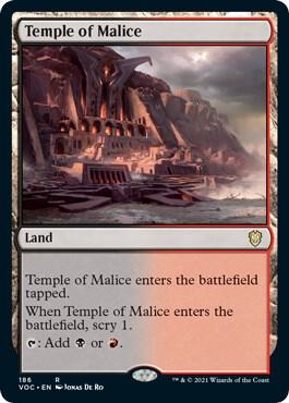 Temple of Malice card from Commander: Innistrad: Crimson Vow