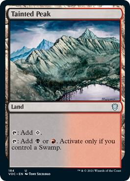 Tainted Peak card from Commander: Innistrad: Crimson Vow