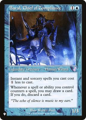 Baral, Chief of Compliance card from The List Reprints