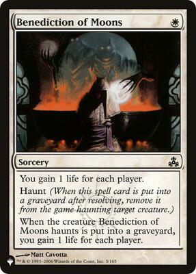 Benediction of Moons card from The List Reprints