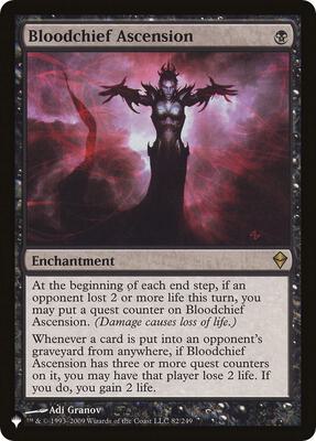Bloodchief Ascension card from The List Reprints