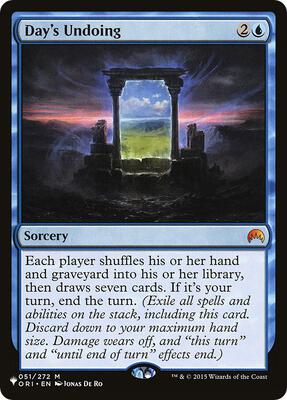 Day's Undoing card from The List Reprints