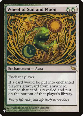 Wheel of Sun and Moon card from The List Reprints