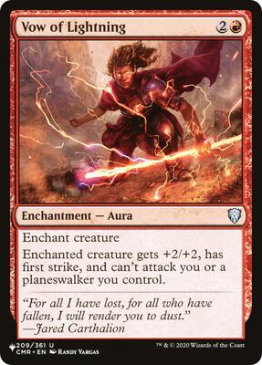 Vow of Lightning card from The List Reprints