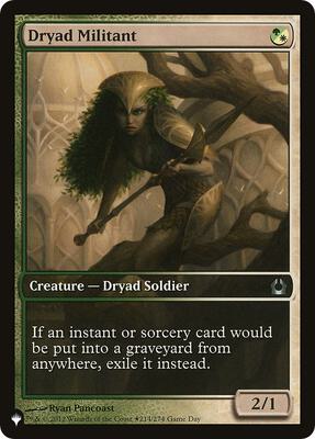 Dryad Militant card from The List Reprints