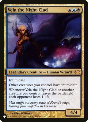 Vela the Night-Clad card from The List Reprints