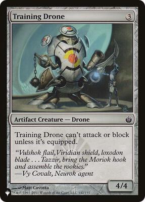 Training Drone card from The List Reprints
