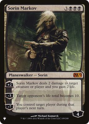 Sorin Markov (M12) card from The List Reprints