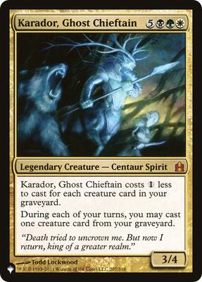 Karador, Ghost Chieftain card from The List Reprints