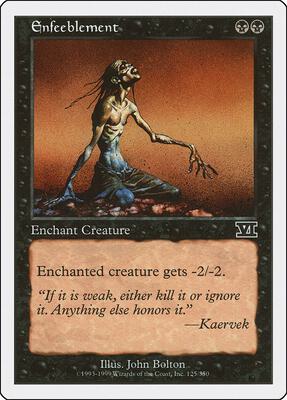 Enfeeblement card from Classic Sixth Edition