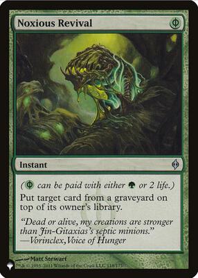 Noxious Revival card from The List Reprints