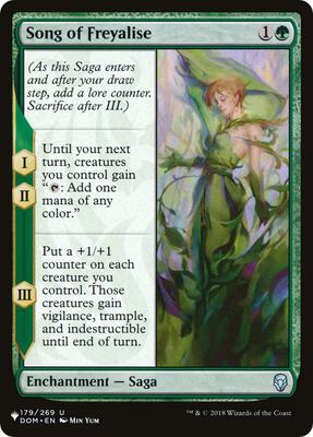 Song of Freyalise card from The List Reprints