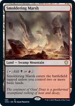 Smoldering Marsh card from Commander: Innistrad: Crimson Vow