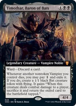 Timothar, Baron of Bats (Extended Art) card from Commander: Innistrad: Crimson Vow